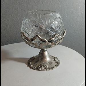 Vintage Godinger Crystal Rose Bowl/Candle